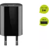 Sieninis USB įkroviklis GOOBAY 5 W, 1x USB 2.0, įėjimas 100–240 V, juodas