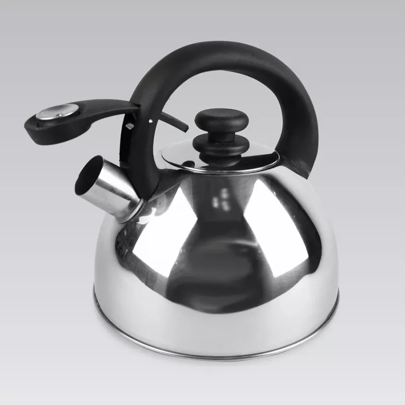 Virdulys Maestro MR1302 nerūdijantis plienas 2,5 L, tinkamas indukcinėms kaitlentėms, švilpuku, juoda rankena