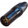 Neutrik XLR kištukas, tiesus, 4 kontaktai, juodas NC4MXX-B 1 vnt.