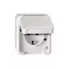 Kištukinis lizdas Merten MEG2300-8019 CEE 7/3, baltas, IP44, termoplastikas, 83×73×57 mm