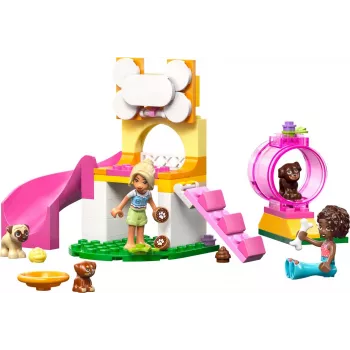 Konstruktorius LEGO Friends Šuniukų žaidimų aikštelė 42665, 66 detalės, 2 minifigūrėlės, nuo 4 metų