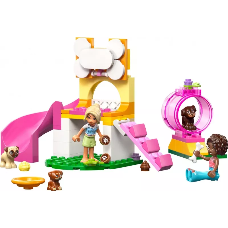 Konstruktorius LEGO Friends Šuniukų žaidimų aikštelė 42665, 66 detalės, 2 minifigūrėlės, nuo 4 metų