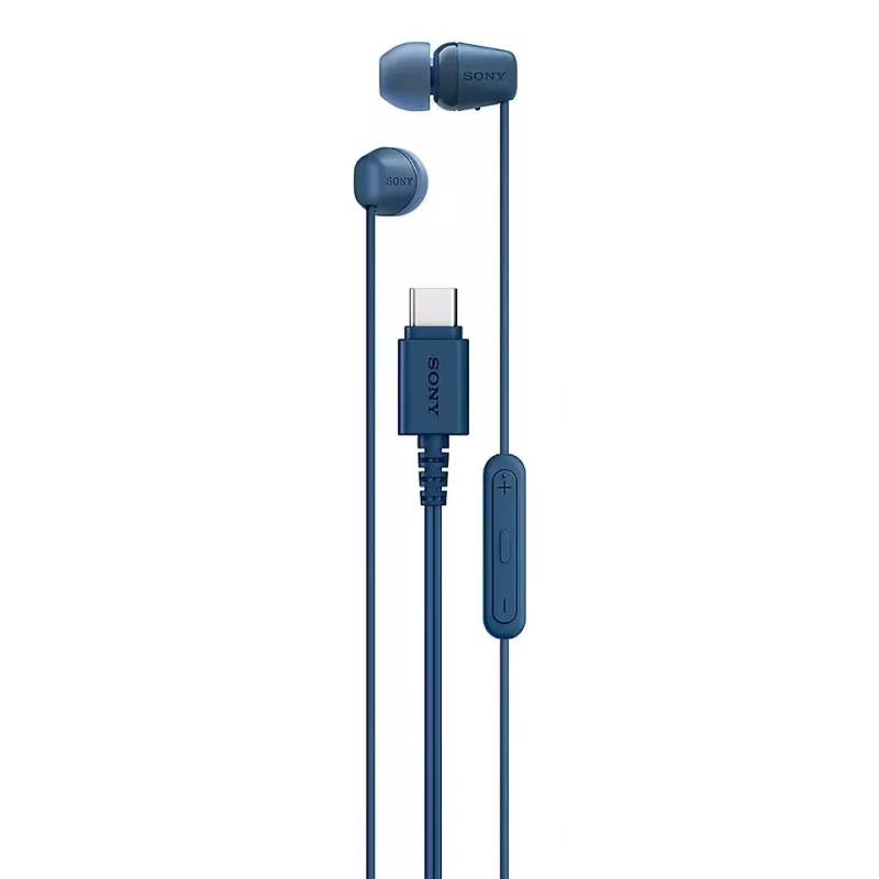 Sony IER-EX15C Ausinės su mikrofonu Laidinės Į ausis Skambučiai/Muzika USB Type-C Mėlyna