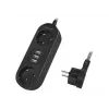 Prailginimo laidas LogiLink LPS262U 1,5 m 2 AC lizdai vidaus juodas