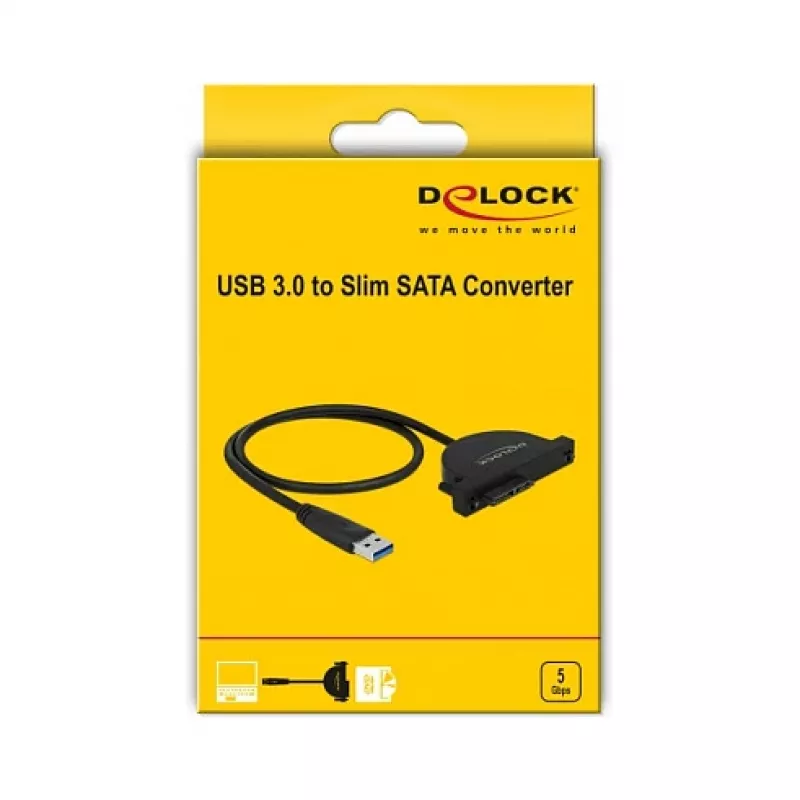 Sąsajos kortelė DeLOCK 64048 USB Type-A į Slim SATA adapteris