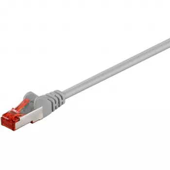 Wentronic Goobay CAT 6 Patch Laidas, S/FTP (PiMF), Pilkas, 10 m - LSZH Halogen-Free, Varis (50891)