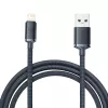 Baseus Crystal Shine USB į Lightning laidas, 2,4A, 2m (juodas)