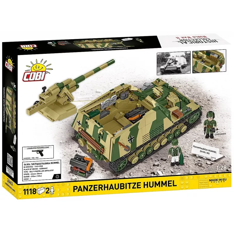 Konstruktorius Cobi Panzehaubitze Hummel 1118 dalių modelio rinkinys
