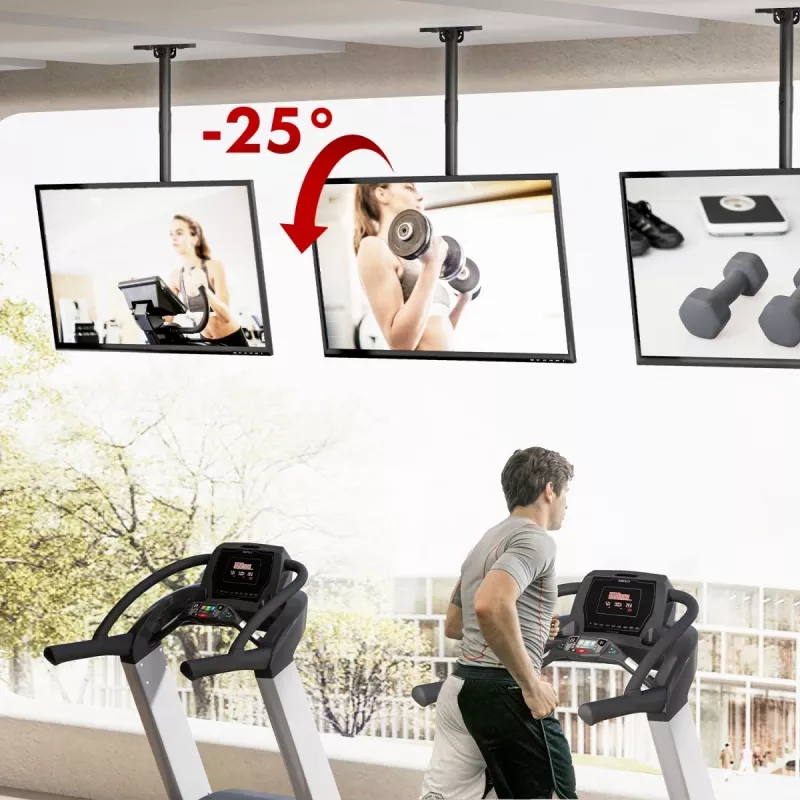 Lubinis TV laikiklis MACLEAN MC-112B, maks. 60 kg, reguliuojamas pakreipimas ir sukimas