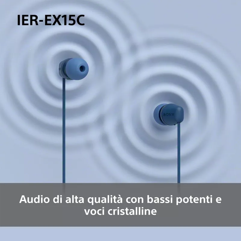 Sony IER-EX15C Ausinės Laidinės Ausinės Mikrofonas USB Type-C Juodos