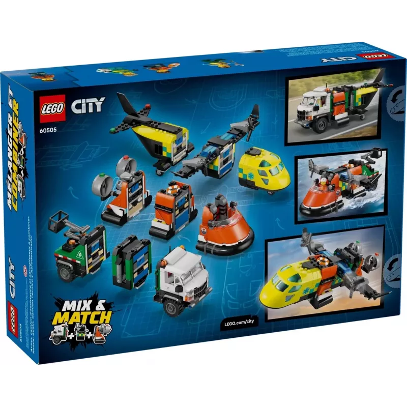 LEGO CITY 60505 Lėktuvas, aptarnavimo sunkvežimis ir sraigtasparnis