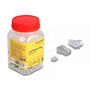 DeLOCK 67177 RJ45 kištukas sidabrinis permatomas vyriškas 50 vnt.