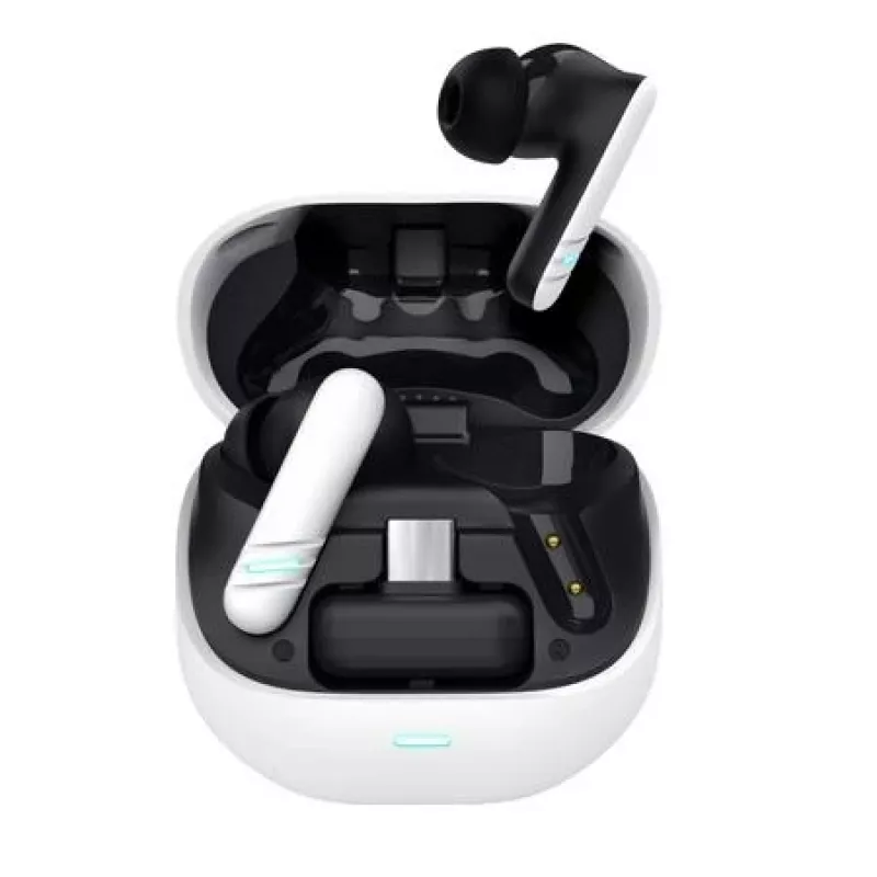 Trust GXT 409 Oxxie belaidės žaidimų ausinės – Baltos, TWS, 2,4 GHz ir Bluetooth, 100–10000 Hz, 44 g