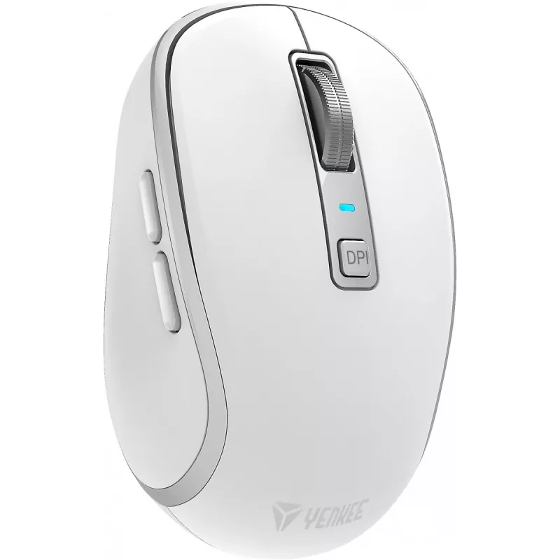 Yenkee YMS 2085WH NOBLE belaidė pelė DUAL WiFi+Bluetooth, įkraunama, 5 mygtukai, balta