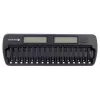 Įkroviklis baterijoms everActive NC-1600 – universalus nuolatinės srovės įkroviklis, tinka Li-Ion, 16 celių, AA/AAA/C dydžiai, juodas, AC 100–240V 50–60Hz