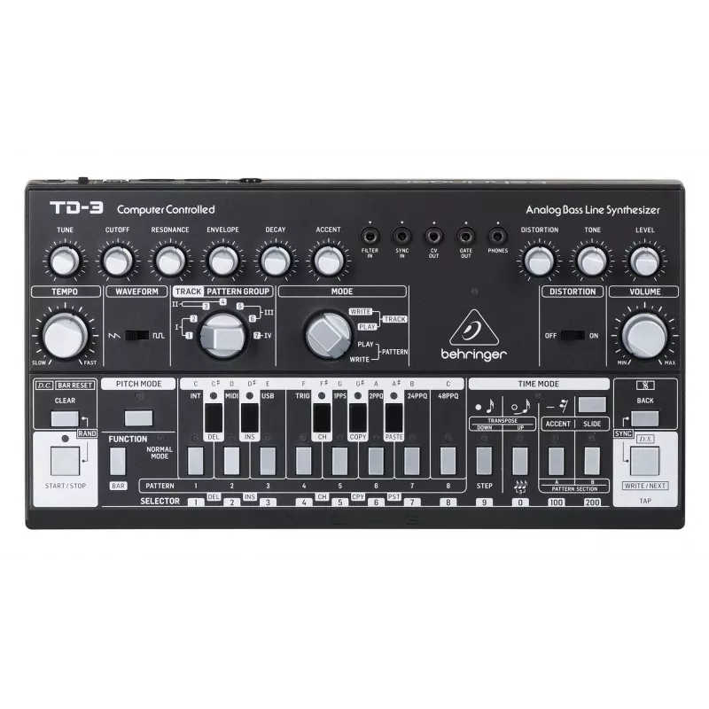 Analoginis sintezatorius Behringer TD-3-SB Black 9V DC