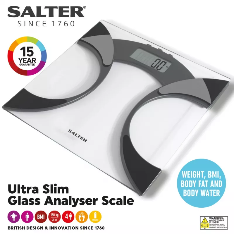 Svarstyklės Salter 9141 BKCFEU16 Analyser Juodos
