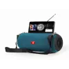 Nešiojamas stereofoninis garsiakalbis GEMBIRD SPK-BT-17-G – Bluetooth 5.1, 5 W RMS, 1200 mAh, MicroSD, FM, AUX