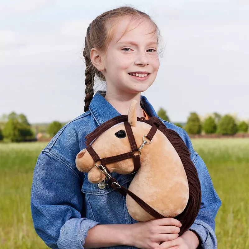 Arklys ant pagaliuko HOPPIHORSE Hobby Horse A4 smėlio spalvos