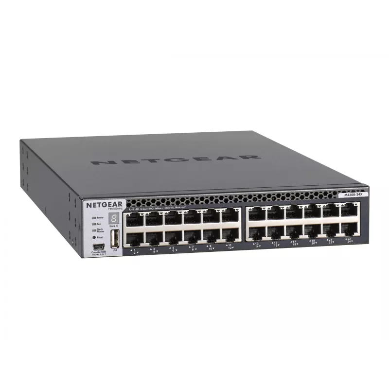 NETGEAR M4300-24X valdomas L3 10G Ethernet (100/1000/10000) 1U juodas