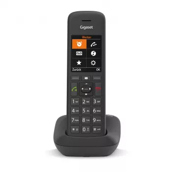 Gigaset C575 analoginis/DECT telefonas su skambučio numerio rodymu juodas