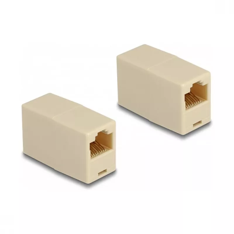 DeLOCK RJ45 lizdo jungtis prie RJ45 lizdo UTP smėlio spalvos Moteriškas/Moteriškas