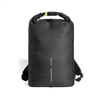 Kuprinė XDDESIGN Urban Lite Black — 21 L (išplečiama iki 27 L), 15,6 col. nešiojamojo kompiuterio skyrius, vandeniui atspari, su lagamino diržu