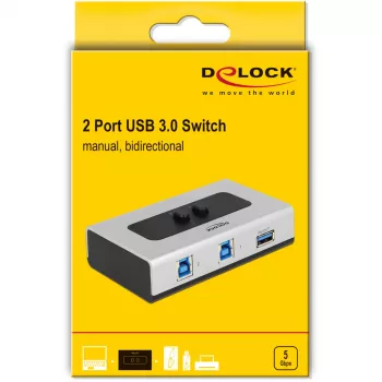 DeLOCK 87667 USB 3.0 2 krypčių dalijimosi jungiklis