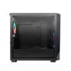 Montech X5M (B) juodas Micro Tower kompiuterio korpusas – Micro-ATX/Mini-ITX, 3x120mm priekyje, 1x120mm gale, palaiko ATX maitinimo šaltinį, 2x3,5 colio + 4x2,5 colio diskų vietos