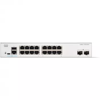 Valdomas komutatorius Cisco Catalyst 1300-16T-2G — 16x Gigabit RJ-45, 2x 1GE SFP, L2/L3