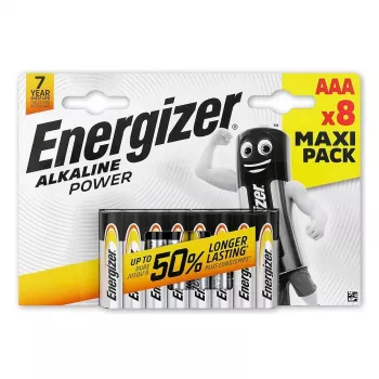Šarminės AAA baterijos Energizer E92 — 8 vnt. lizdinė pakuotė