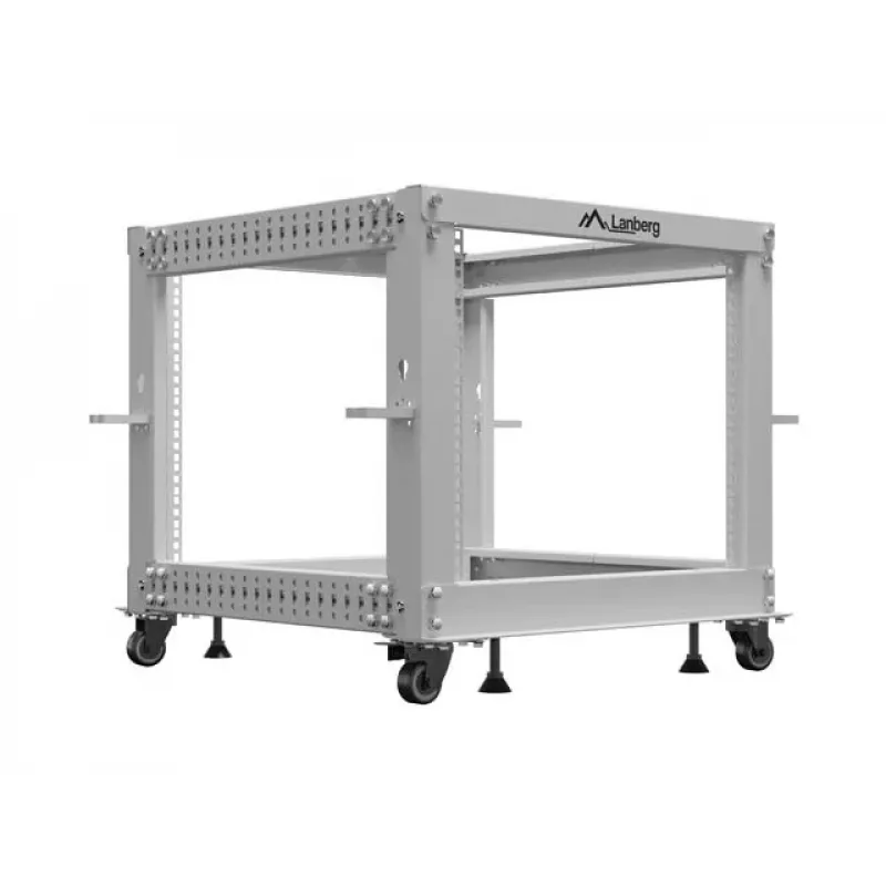 Atviras stovas Rack 19 9U 600x600-1100 reguliuojamas pilkas