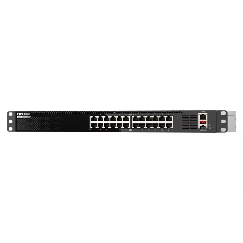 QNAP QSW-M3224-24T valdomas tinklo jungiklis L3 10G Ethernet (100/1000/10000) 1U juodas, sidabrinis