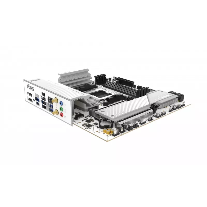 Pagrindinė plokštė Sapphire PURE B850M WIFI Micro ATX — AMD B850, Socket AM5, DDR5 iki 8000 MHz, 4 DIMM, Wi‑Fi 6, 2.5Gb LAN, 2× M.2, PCIe 5.0 x16