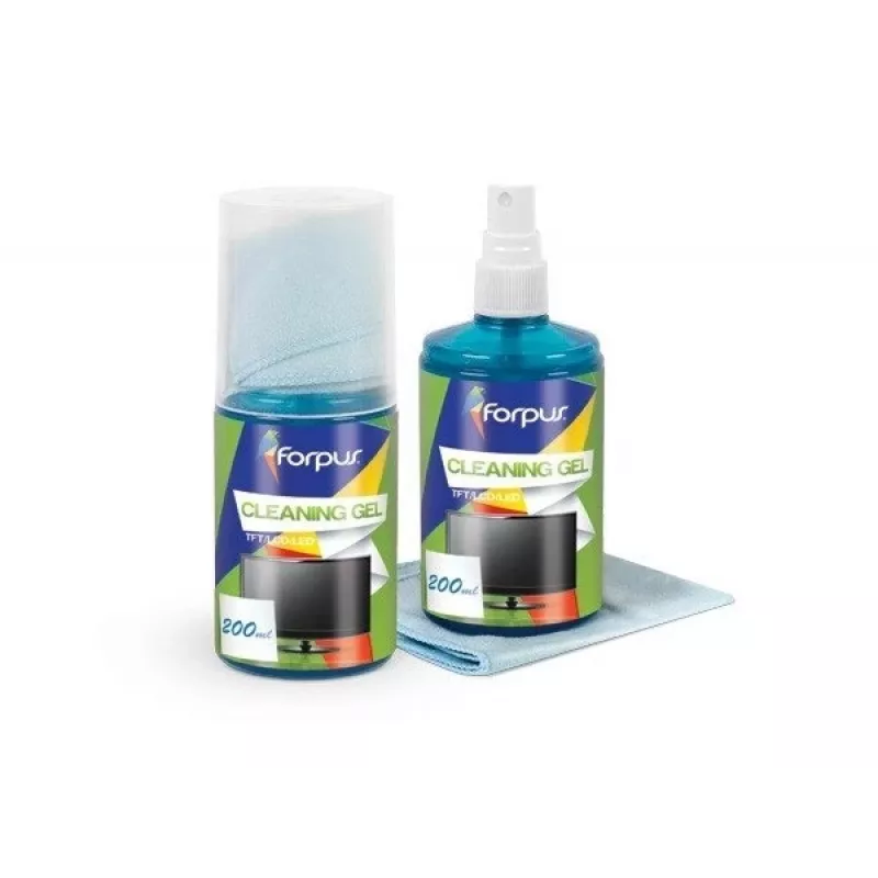 Valymo rinkinys ekranams Forpus (skystis 200ml, šluostė)