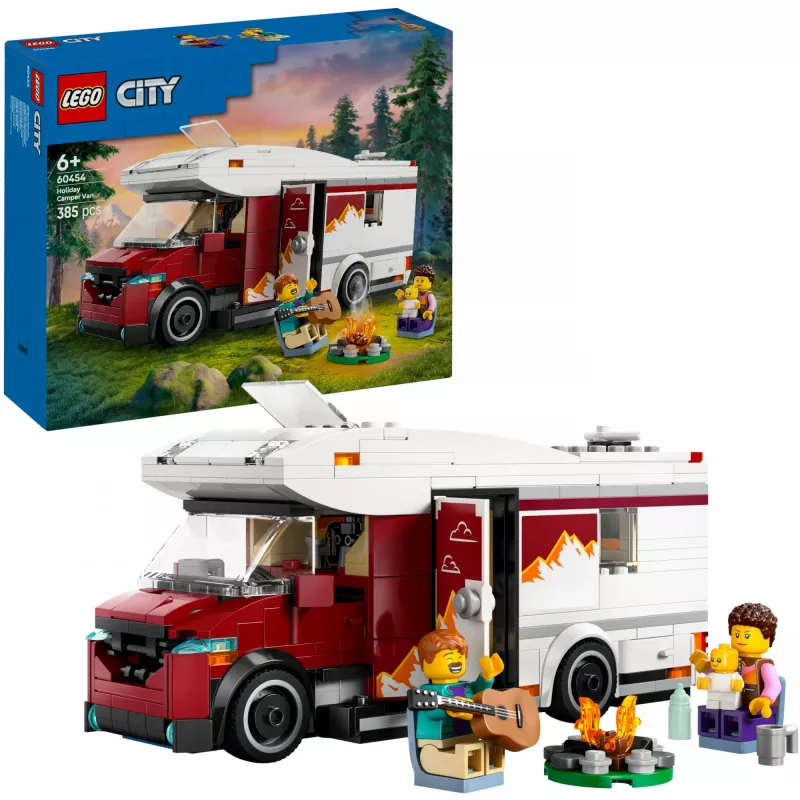 Konstruktorius LEGO City Nuotykių kemperis 60454, 385 detalės, aukštis 80 mm, nuo 6 metų