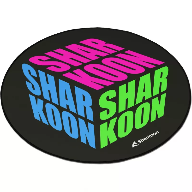Kėdės kilimėlis Sharkoon SKILLER SFM11 Cube mėlynas žalias rožinis poliesteris 1200x1200x5mm
