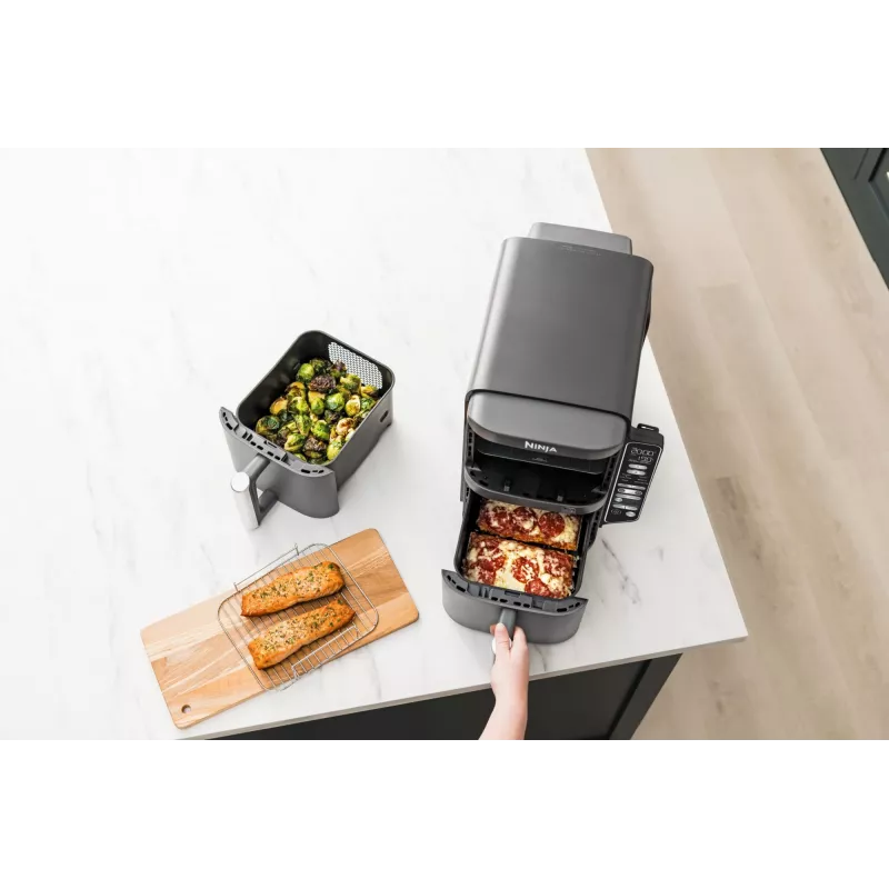 Ninja Double Stack XL oro gruzdintuvė 2 skyriai su temperatūros zondeliu SmartCook 9,5 L SL451EU