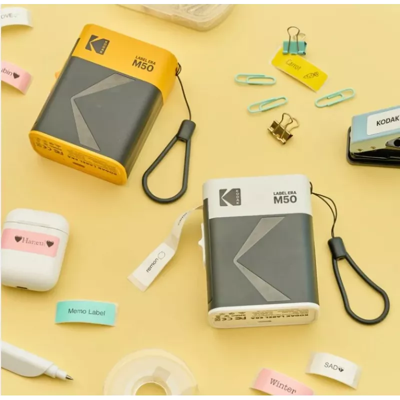 Kodak Label ERA M50 Bluetooth etikečių spausdintuvas 14 mm juostoms su geltonu ritiniu