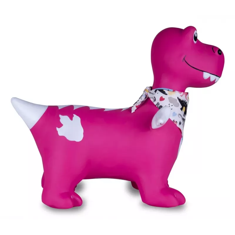 Pripučiamas šokinėjantis dinozauras Jamara HoppyDoo Dino su sparnais rožinis su pompa 466008