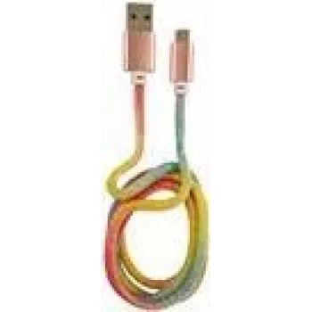 LC-Power USB-Micro-1M-3 1 m Rainbow Glitter, USB-A į Micro-USB laidas