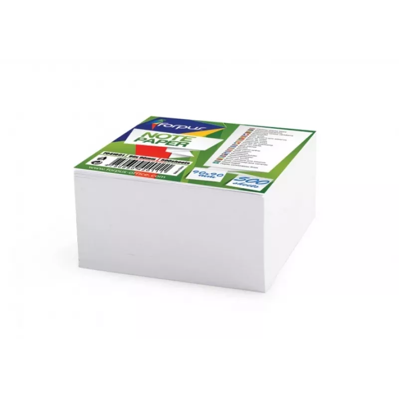 Lipnūs bloknotai Forpus, 9x9 cm, balti, klijuoti (500) 0716-009