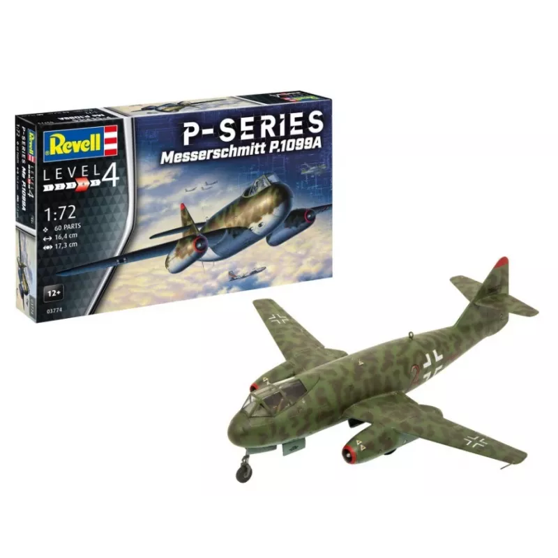 Plastikinis modelis REVELL Messerschmitt P.1099A-P-SER mastelis 1/72