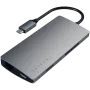 Satechi Aliumininis Adapteris V2 USB-C (USB-C, 3x USB-A, 4K HDMI, SD/microSD kortelių skaitytuvas, Ethernet) (žvaigždžių pilka)