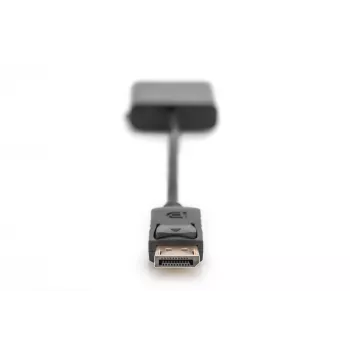 Assmann adapterinis kabelis DisplayPort – DVI (24+5) M/F, 0,15 m su užraktu, DP 1.1, UL, juodas, be ekranavimo, 32AWG (AK-340409-001-S)