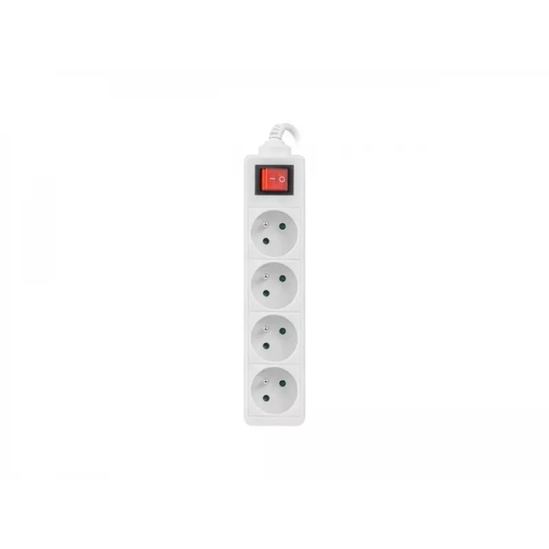 Prailginimo laidas Lanberg PS1-04E-0150-W 1,5 m 4 kištukiniai lizdai vidaus patalpoms baltas