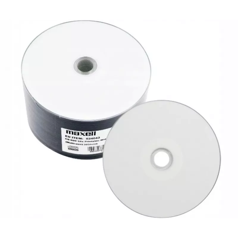 MAXELL CD-R 700MB 50 vnt. 52x80 min, verpstė, spausdinimui tinkami kompaktiniai diskai