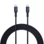 AUKEY CB-SCC241 USB-C į USB-C laidas, Power Delivery 240W 5A 20V 1m, nailoninis juodas
