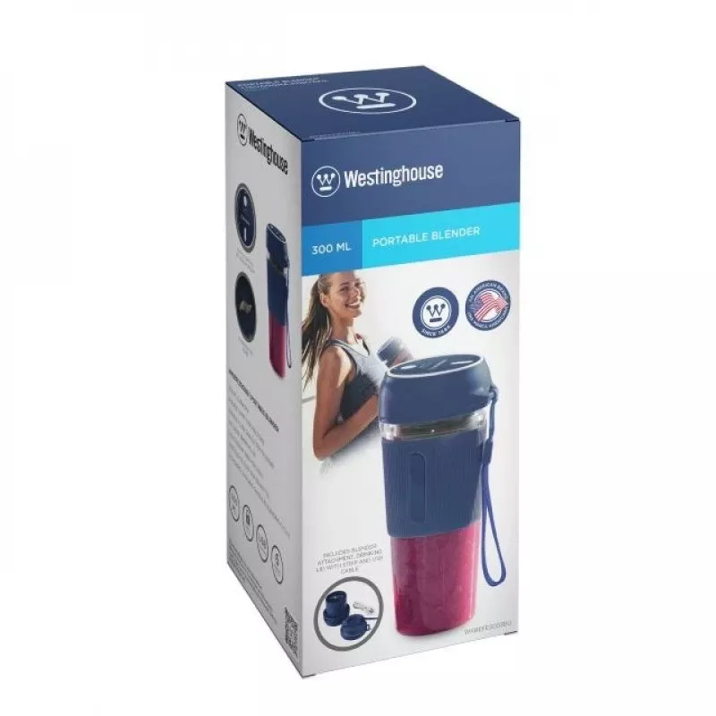 Belaidis blenderis Westinghouse WKBEFE3003BU – 300 ml, nešiojamas, įkraunamas