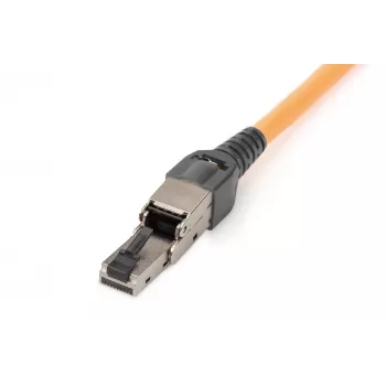 Digitus CAT 6A lauko kištukas, lankstus, STP, su dulkių dangteliu, RJ-45 moteriškas, sidabrinis